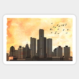 Detroit Skyline Sticker